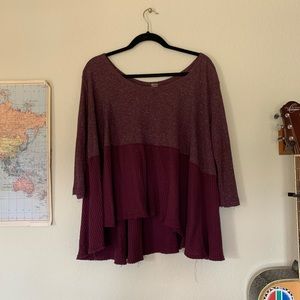 Free People Maroon Sweater